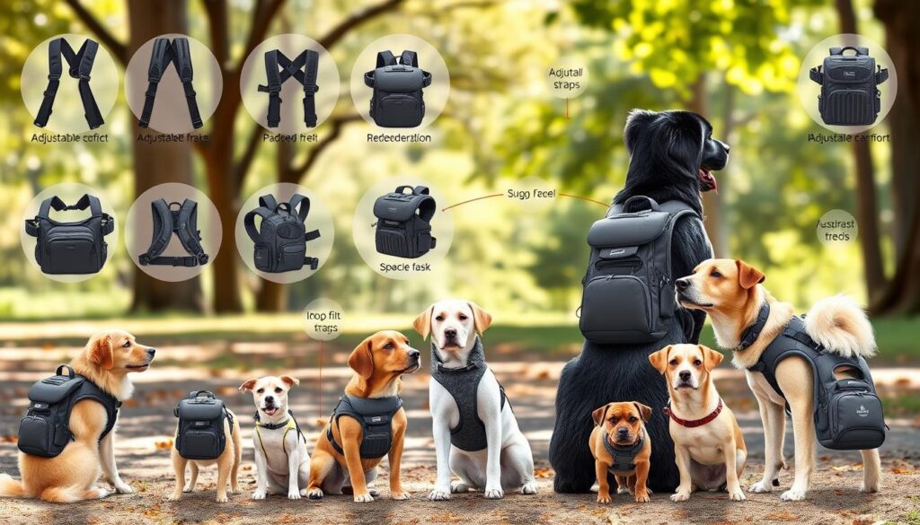 Dog backpack size and fit