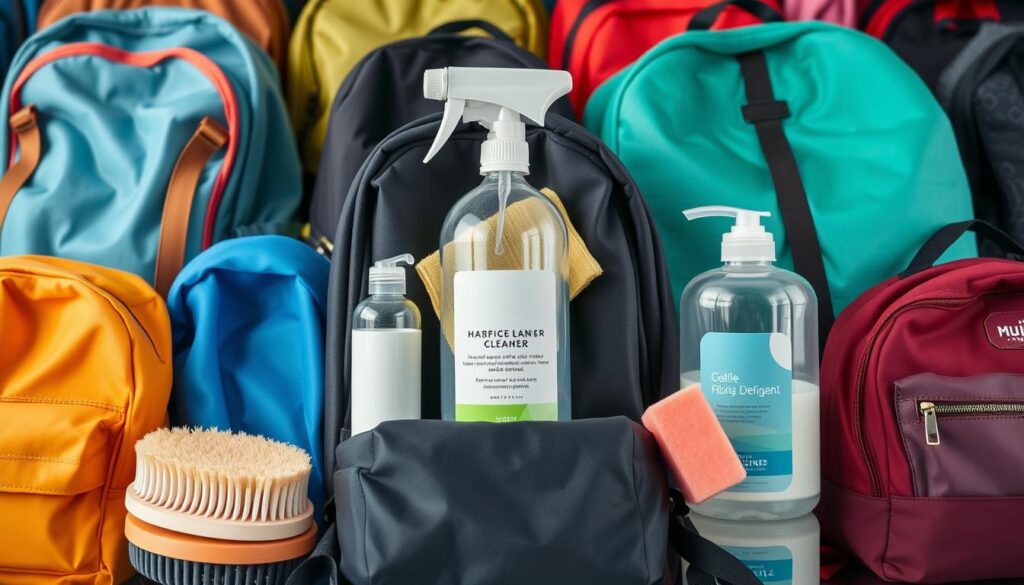 backpack cleaning supplies