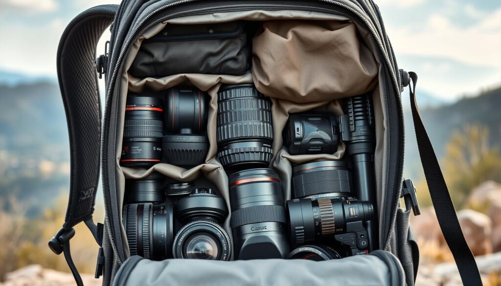 camera gear organization