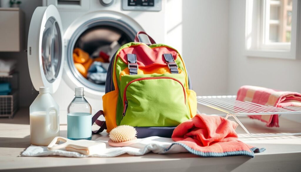 can you put a backpack in the dryer