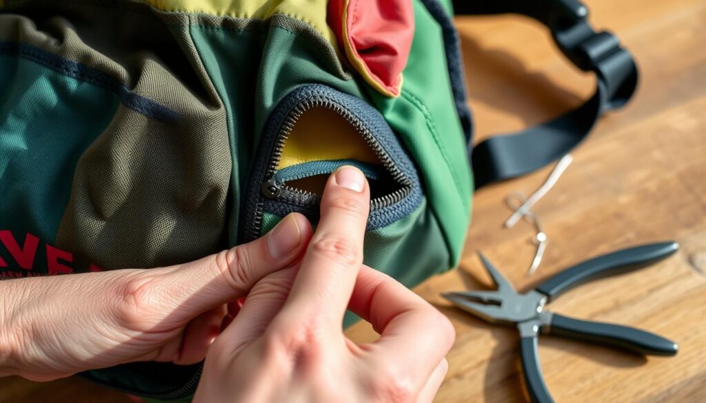 how to fix a zipper on a backpack