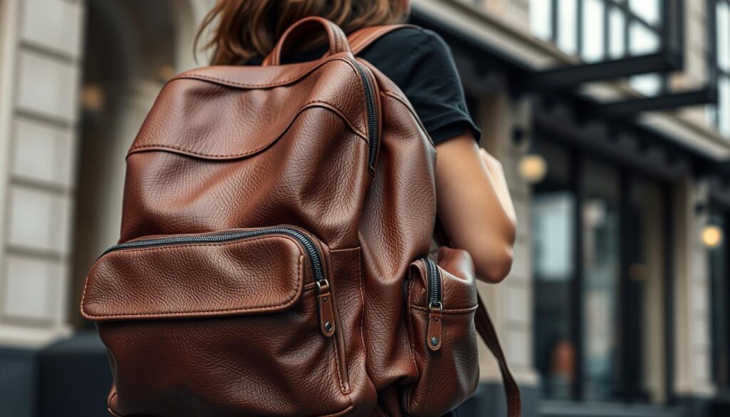 women leather backpack